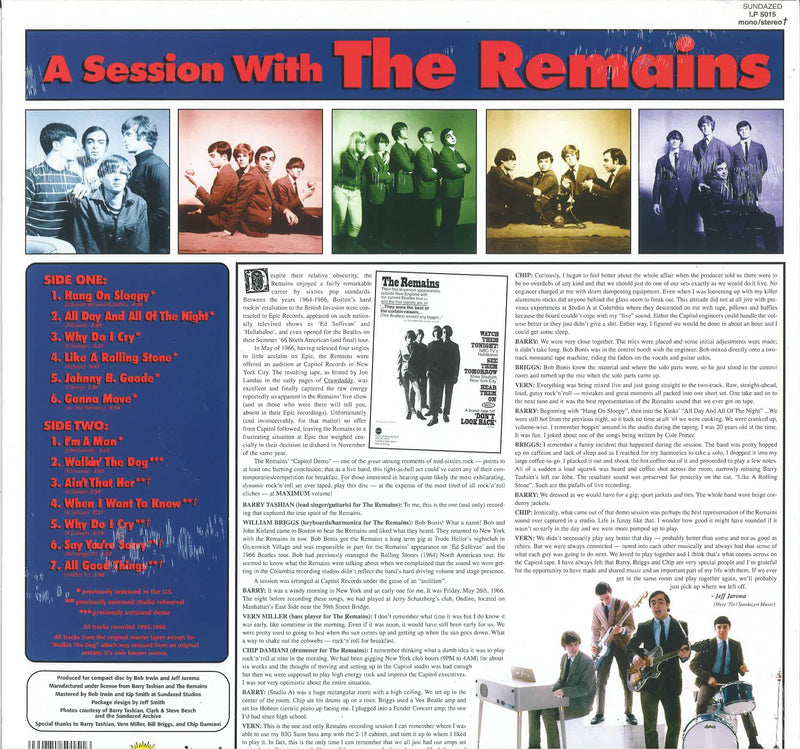 REMAINS (リメインズ)  - A Session With The Remains (US Ltd.Reissue Color Vinyl LP/New)