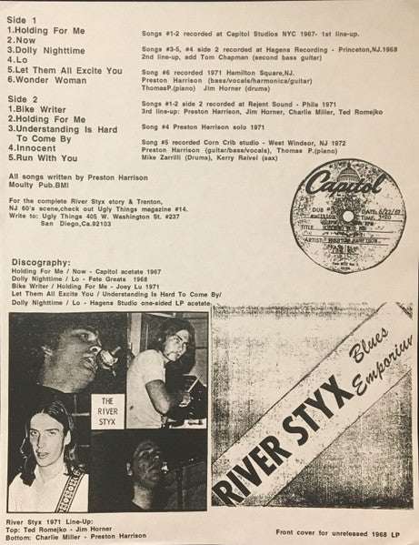 RIVER STYX (BLUES EMPORIUM)  (リヴァー・スティックス（ブルース・エンポリウム）)  - River Styx (US Limited LP/廃盤 New)