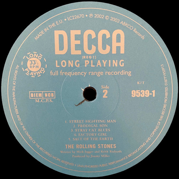 ROLLING STONES    (ローリング・ストーンズ)  - Beggars Banquet (EU Ltd.Reissue 180g LP/New-0018771953913)