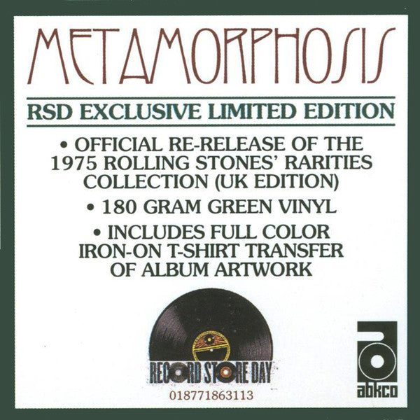 ROLLING STONES    (ローリング・ストーンズ)  - Metamorphosis (EU 2020 RSD 7600 Ltd.Reissue 180g Green Vinyl LP/New)