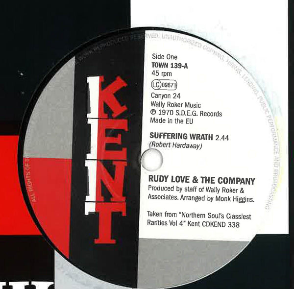RUDY LOVE & The Company / PERCY MILEM  (ルディ・ラブ＆ザ・カンパニー)  - Suffering Wrath / Call On Me (UK Ltd.Reissue 7"+CS/New）