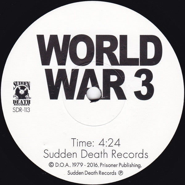 D.O.A. - World War 3 (Canada 限定プレス再発 7")