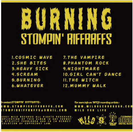 STOMPIN’ RIFFRAFFS (ストンピン・リフラフズ)  - Burning (Japan 自主デジパックCD/New) おまけステッカー付