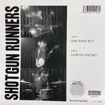 SHOTGUN RUNNERS  (ショットガン・ランナーズ)  - LEMONADE BOY / NOBODY KNOWS (New 7"）