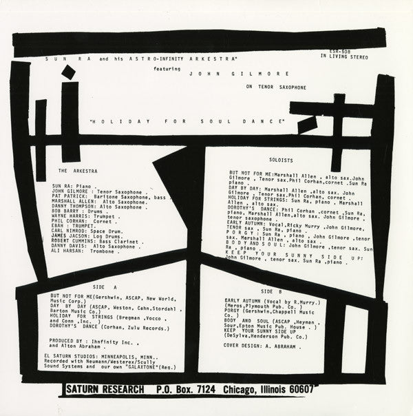 SUN RA & His Astro Infinity Arkestra (サン・ラ & ヒズ・アストロ・インフィニティ・アーケストラ)  - Holiday For Soul Dance (US Ltd.Reissue 180g LP/New)