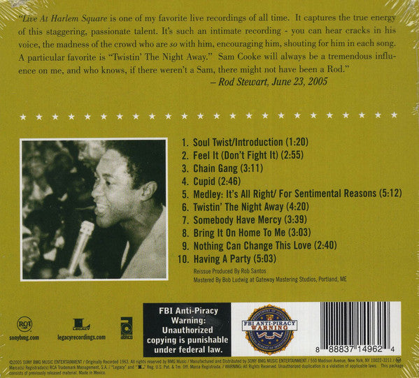 SAM COOKE (サム・クック)  - One Night Stand! Live At The Harlem Square Club 1963 (US Ltd.Digipack CD/New)
