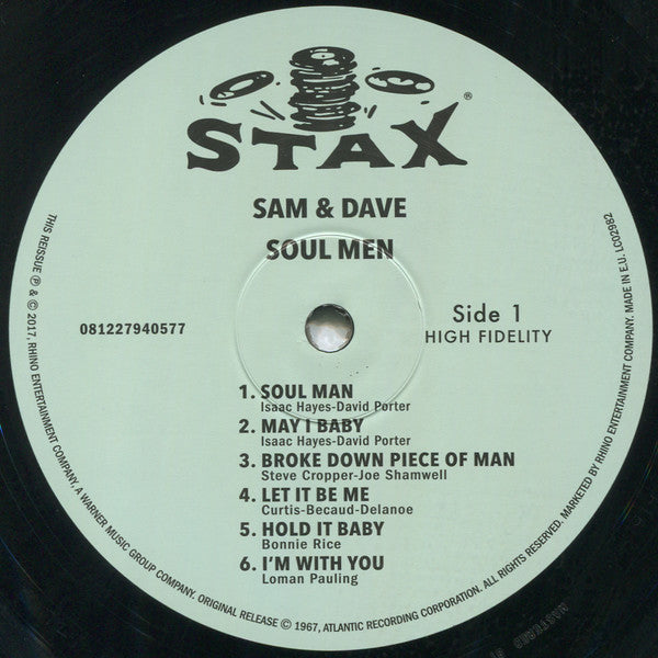 SAM & DAVE (サム・アンド・デイブ)  - Soul Men (EU Rhino Ltd.Reissue 180g Mono LP/New)