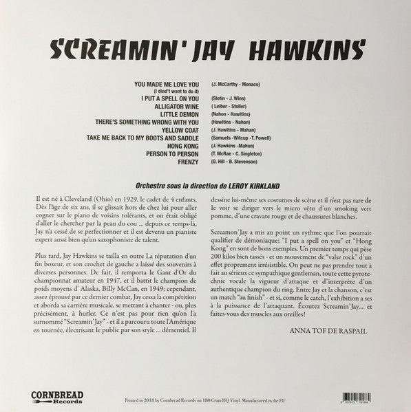 SCREAMIN’ JAY HAWKINS (スクリーミン・ジェイ・ホーキンス)  - Screamin' Jay Hawkins (EU Ltd.Reissue LP/New)