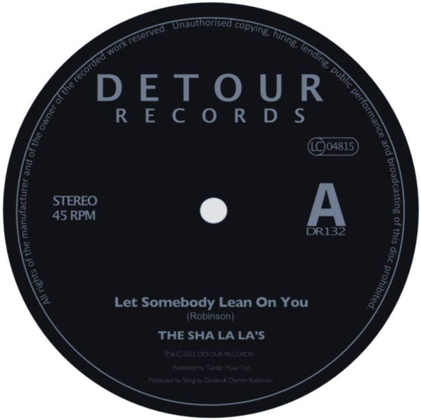 SHA LA LA'S (シャ・ラ・ラズ)  - Let Somebody Lean On You +2 (UK 150 Limited 7"+CS/New)