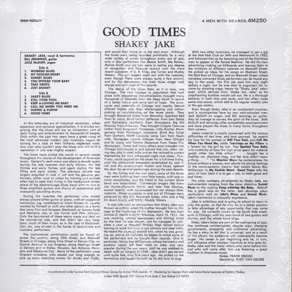 SHAKEY JAKE (シェイキー・ジェイク) - Good Times (US Ltd.Reissue 180g Mono LP/New)