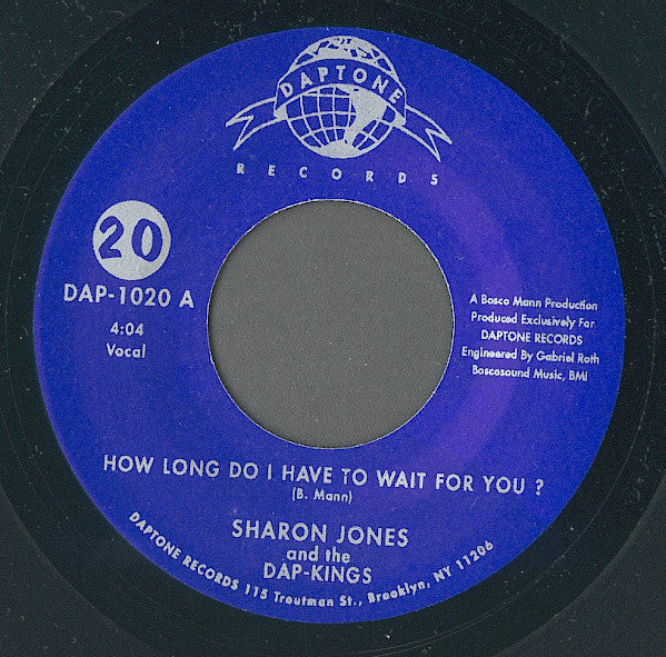 SHARON JONES & THE DAP-KINGS (シャロン・ジョーンズ & ダップキングス)  - How Long Do I Have To Wait For You ? (US Ltd.7"/New)