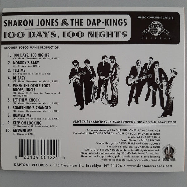 SHARON JONES & THE DAP-KINGS (シャロン・ジョーンズ ＆ダップキングス)  - 100 Days, 100 Nights (US Digipack CD/New)