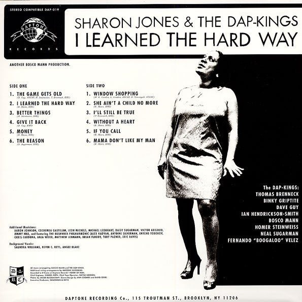 SHARON JONES & THE DAP-KINGS (シャロン・ジョーンズ & ザ・ダップキングス)  - I Learned The Hard Way (US 限定復刻再発 LP/New) 2010年名作4作目アルバム