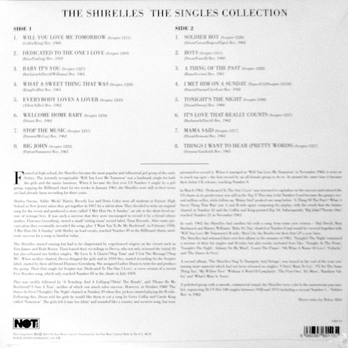SHIRELLES (シュレルズ)  - The Singles Collection (EU Limited 180g LP/New)