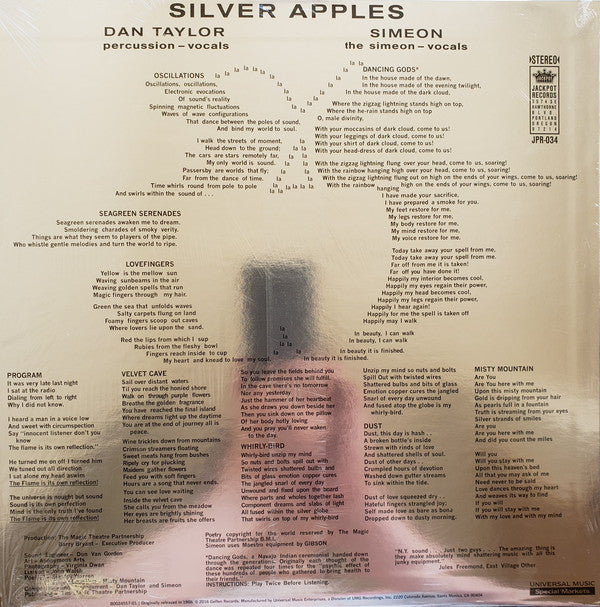SILVER APPLES (シルヴァー・アップルズ)  - Silver Apples (1st) (US Re Ltd.Color Vinyl LP/New)