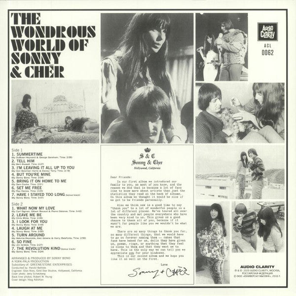 SONNY & CHER (ソニーとシェール)  - The Wondrous World Of Sonny & Cher  (EU 限定復刻再発 LP/New)