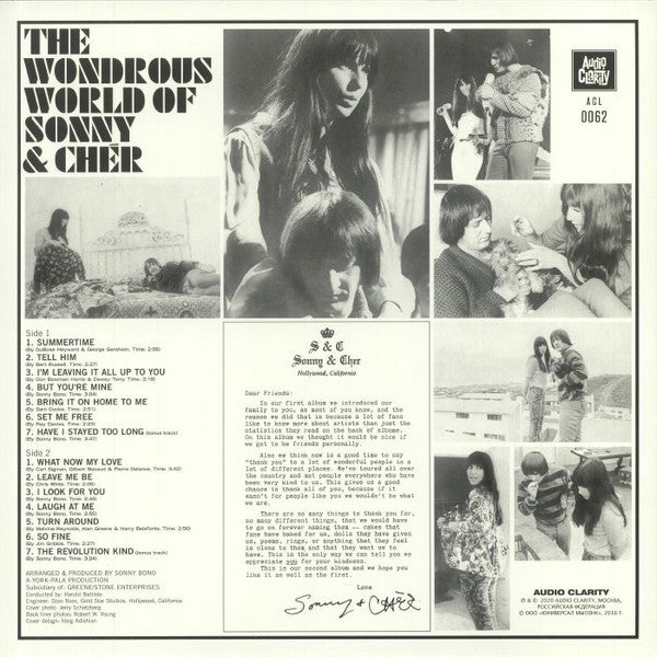 SONNY & CHER (ソニーとシェール)  - The Wondrous World Of Sonny & Cher  (EU Ltd.Reissue LP/New)