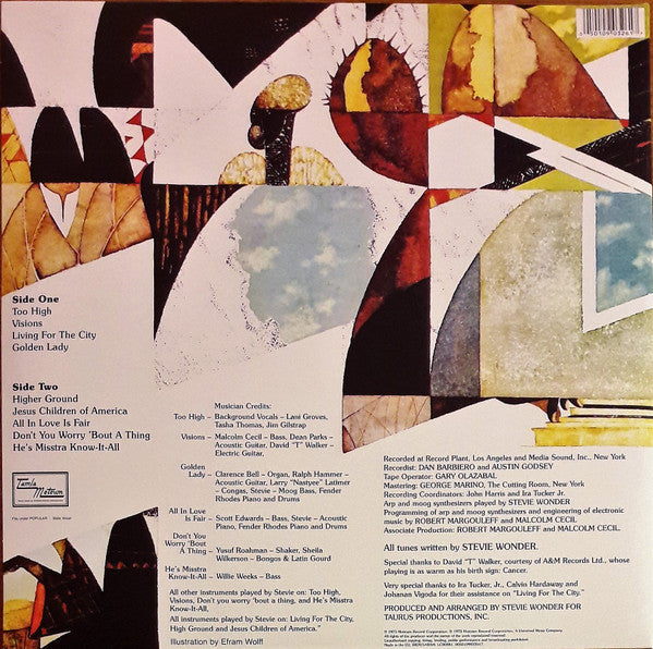 STEVIE WONDER (スティービー・ワンダー)  - Innervisions (EU 限定復刻再発 180g LP/New)