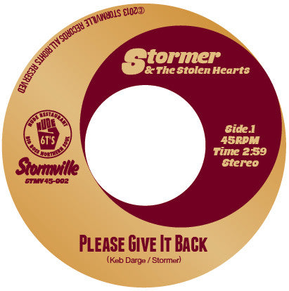 STORMER & THE STOLEN HEARTS (ストーマー&ザ・ストールン・ハーツ)  - Please Give It Back (Japan 限定 7"/New)