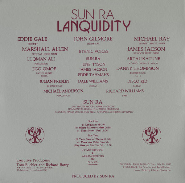 SUN RA  (サン・ラ )  - Lanquidity (US Ltd.Reissue 180g LP/New)