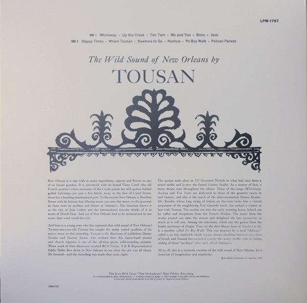 TOUSAN (ALLEN TOUSSAINT) (アラン・トゥーサン)  - The Wild Sound Of New Orleans By Tousan (US 限定復刻再発 LP/New)