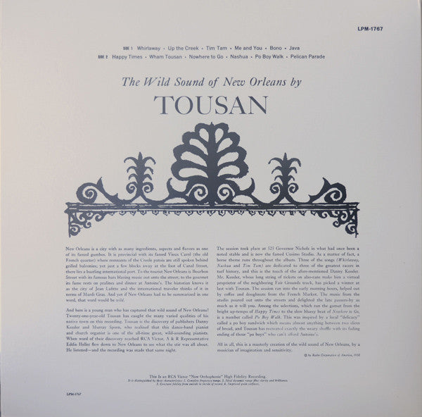 TOUSAN (ALLEN TOUSSAINT) (アラン・トゥーサン)  - The Wild Sound Of New Orleans By Tousan (US Ltd.Reissue LP/New)