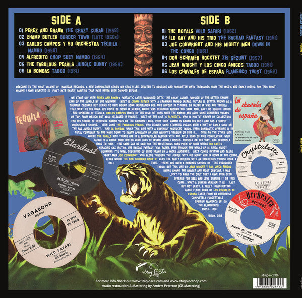 V.A. (50's & 60's 珍曲「サファリ」編)  - Trashcan Records Vol.1 - Wild Safari (German 限定 10" LP/New)
