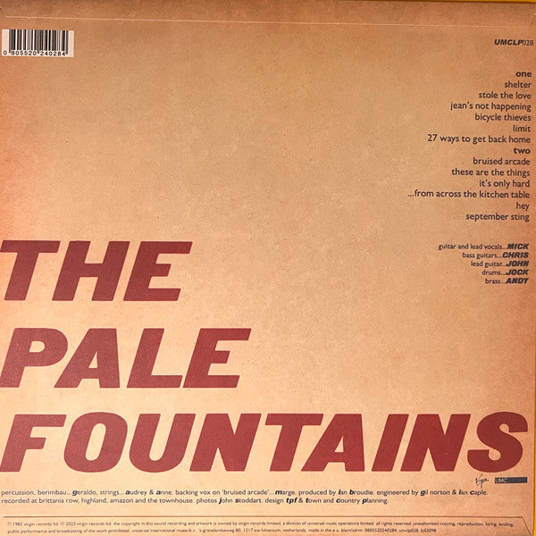 PALE FOUNTAINS, THE (ペイル・ファウンテンズ)  - ...From Across The Kitchen Table (EU 限定復刻再発 LP/NEW)