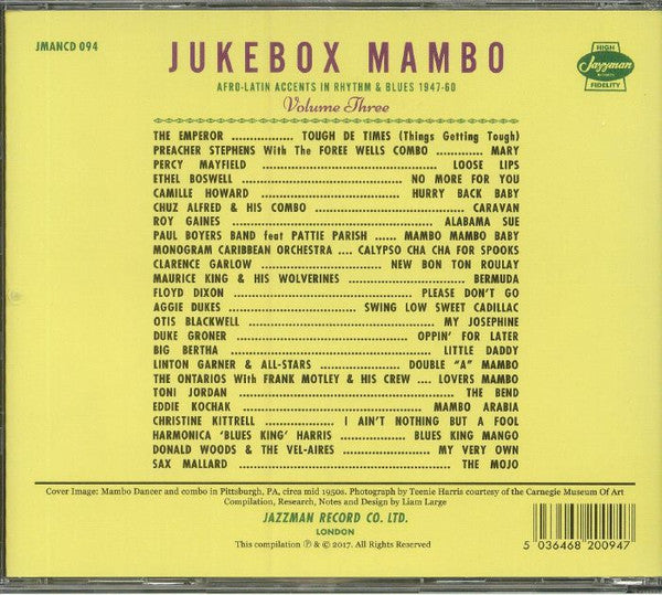 V.A. (ヴィンテージ・レア「マンボ/R&B」シリーズコンピ)  - Jukebox Mambo Vol. 3 (UK 限定 CD/New)