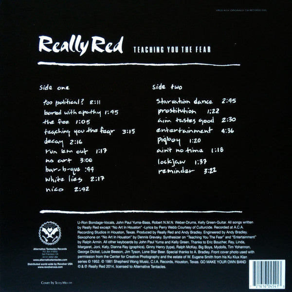 REALLY RED (リアリー・レッド)  - Teaching You The Fear (US Ltd.Reissue LP 「廃盤 New」 )