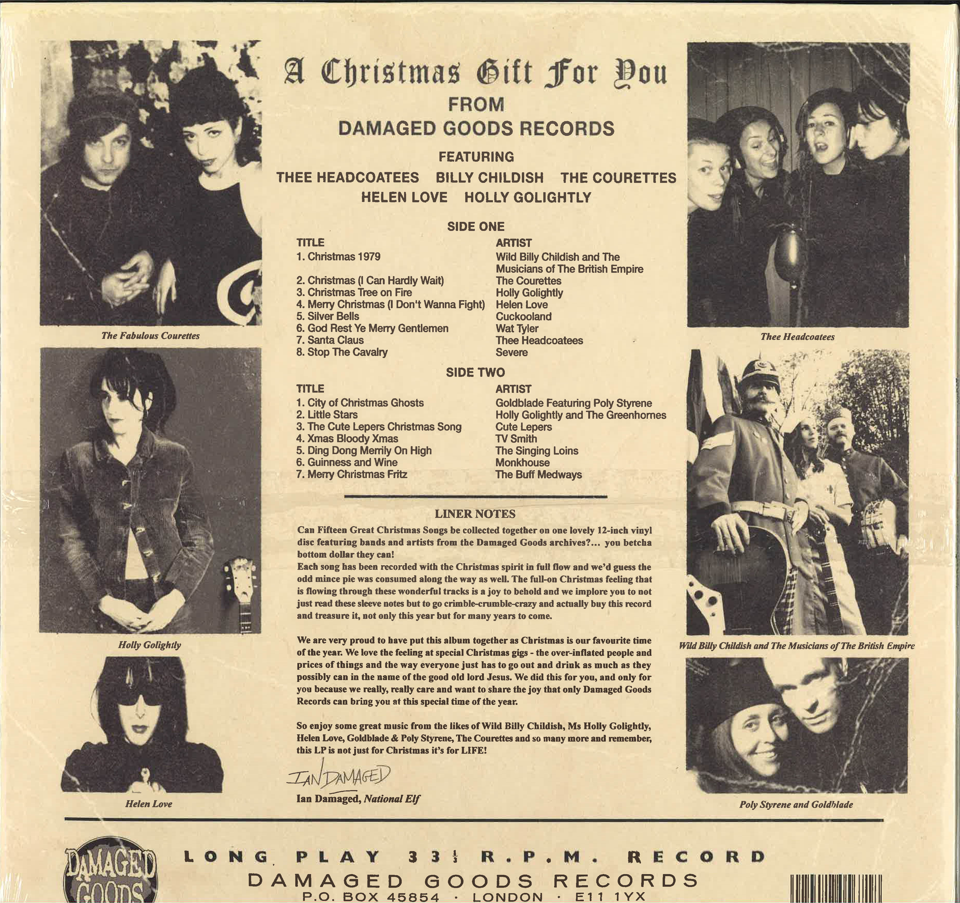 V.A. (英ダメージド・グッズ社クリスマス・コンピ) - A Damaged Christmas Gift For You (UK 限定リリース LP/New)