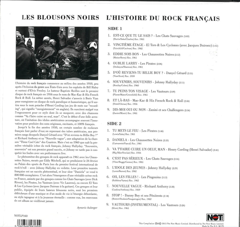 V.A. - Les Blousons Noirs - L'Histoire Du Rock Français (EU Limited 180g LP/New)