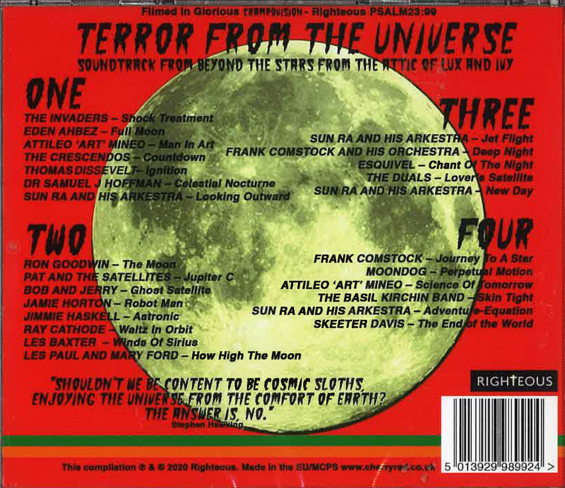 V.A.(クランプスのラックス&アイヴィー夫妻秘蔵レコード編集） - Terror From The Universe (UK Limited 2x CD/New)
