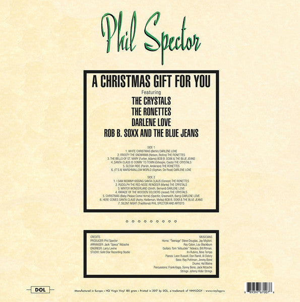 V.A.  (フィル・スペクター・クリスマス・アルバム)  - A Christmas Gift For You From Phil Spector (EU 限定復刻再発「ピクチャーディスク」 LP/New) 63年大名作クリスマス・アルバム！