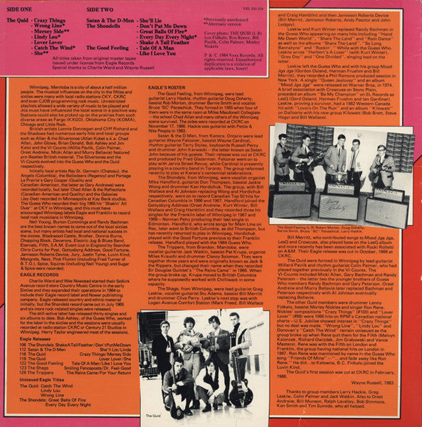 V.A. (60's カナダEAGLE社MODガレージコンピ)  - Winnipeg 1965-66 :  The Best Of Eagle Records (US Limited LP/廃盤 New)
