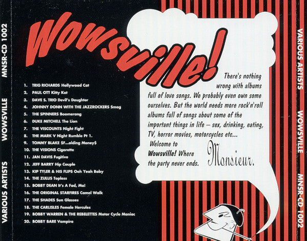 V.A. （「Born Bad」の番外編50's&60's SICKコンピ）- Wowsville (OZ 限定プレス CD/New) LPより4曲多い全20曲！