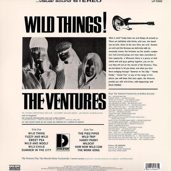 VENTURES (ベンチャーズ)  - Wild Things! (US Ltd.Reissue 180g Gold Vinyl Stereo LP/New)