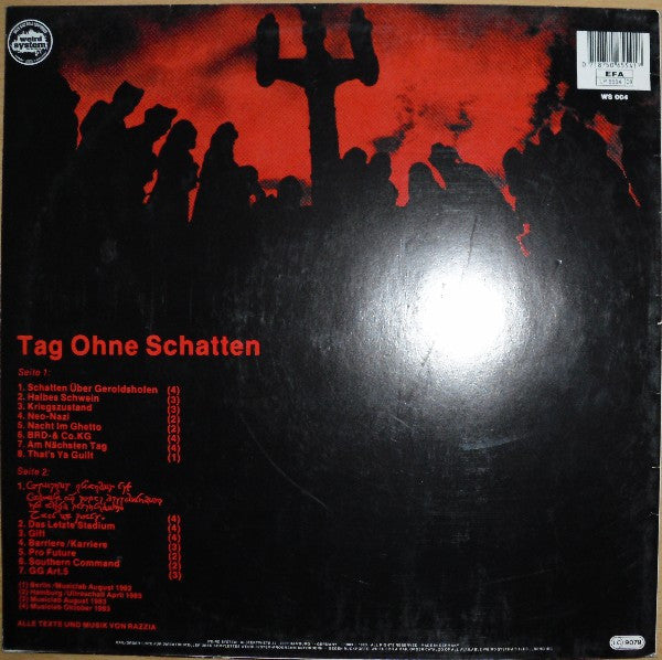 RAZZIA (ラッツィア)  - Tag Ohne Schatten (German Ltd.Reissue LP「廃盤 New」 )