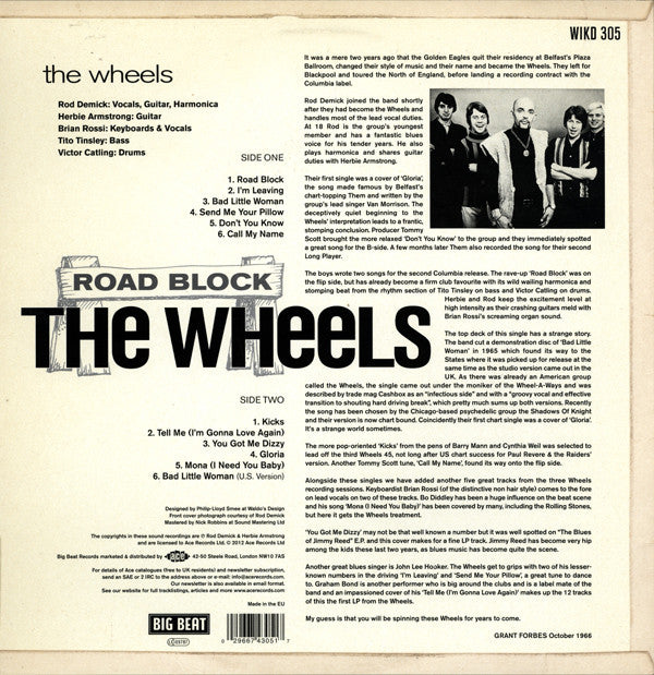 WHEELS (ホイールズ)  - Road Block (UK Limited LP/New)