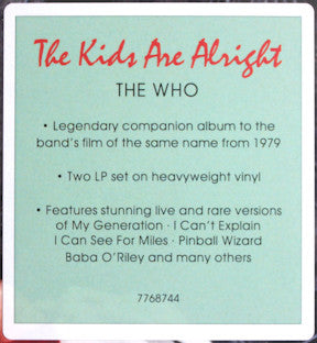 WHO    (フー)  - The Kids Are Alright (EU Ltd.Reissue 2xLP/New)