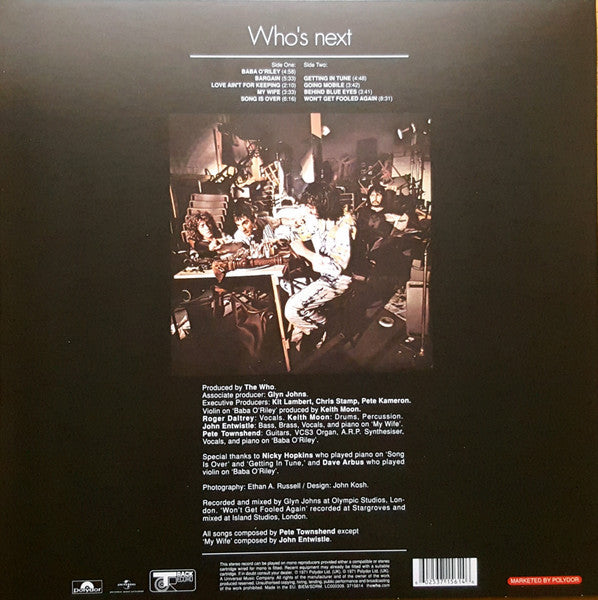 WHO    (フー)  - Who's Next (EU Ltd.Reissue 180g LP/New)