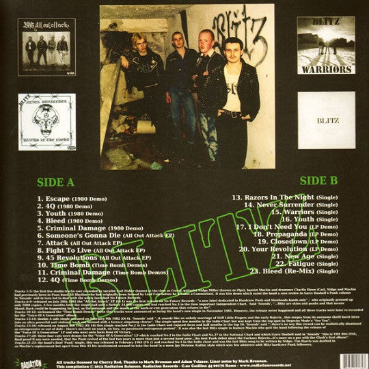 BLITZ, THE (ザ・ブリッツ) - Time Bomb Early Singles And Demos Collection (Italy 限定プレス LP/ New)