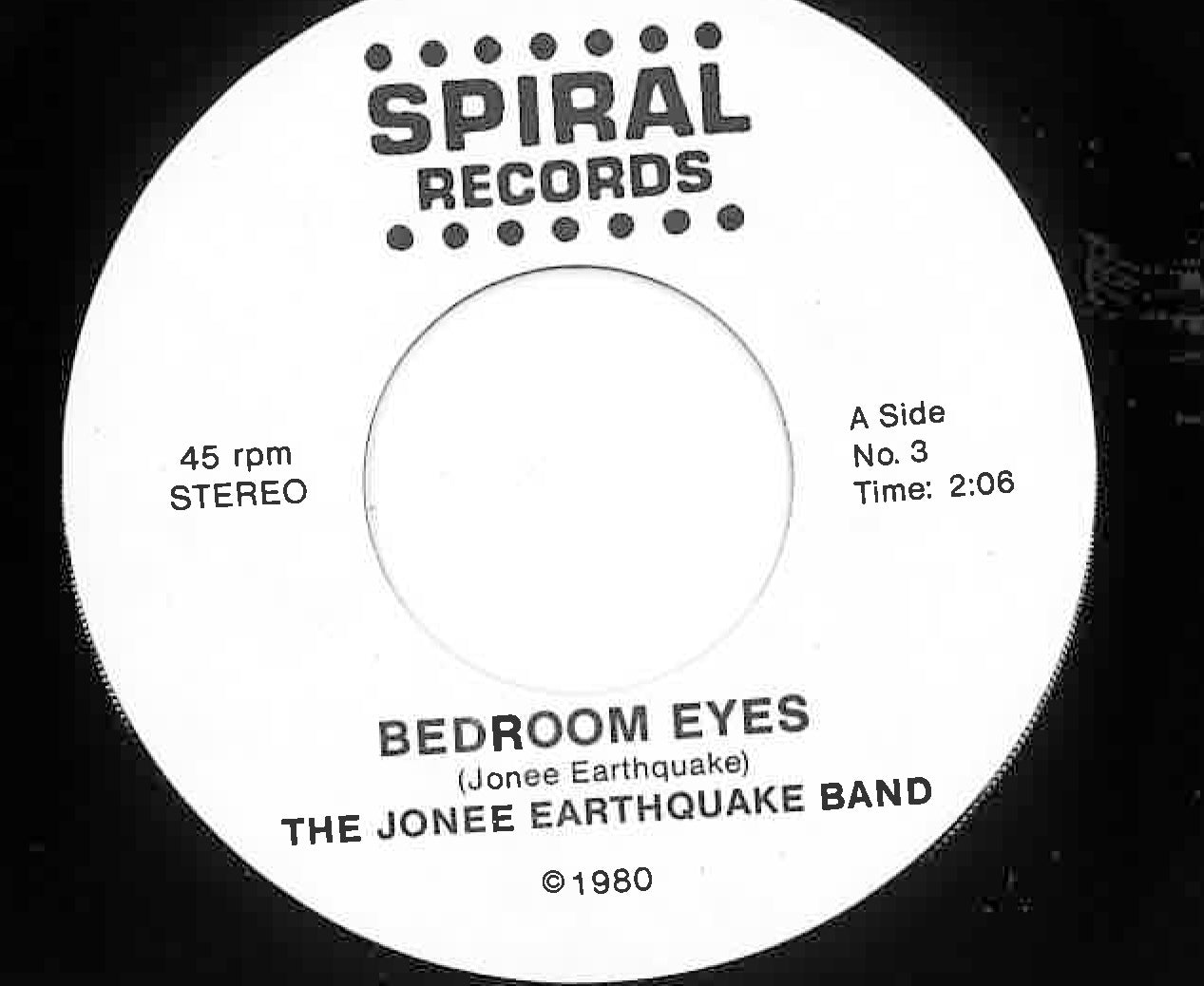 JONEE EARTHQUAKE BAND, THE (ザ・ジョニー・アースクエイク・バンド) - Bedroom Eyes (US Orig.7"「廃盤 New」残少！)