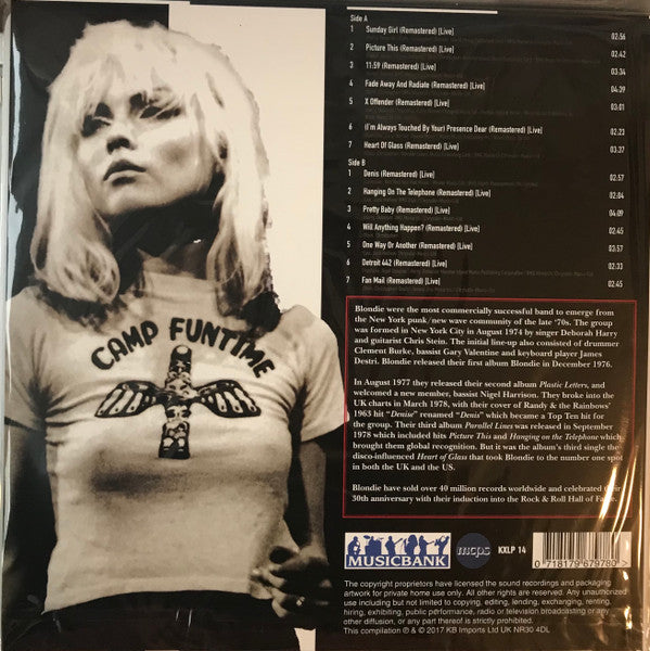 BLONDIE (ブロンディ) - Hits Live! (UK Limited LP / New)