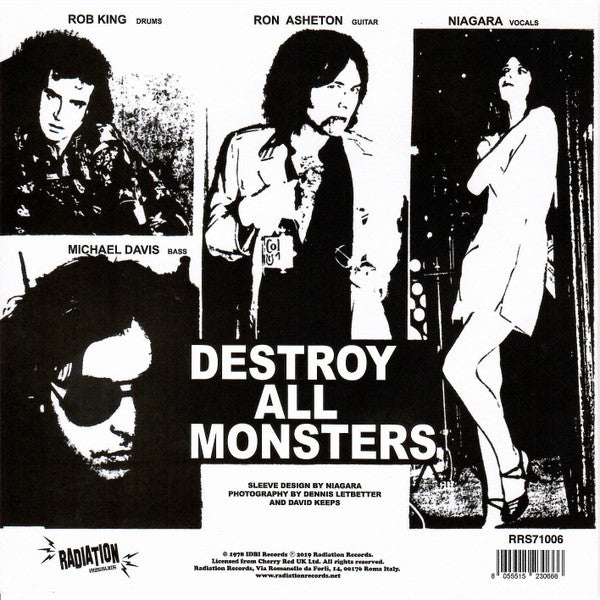 DESTROY ALL MONSTERS (デストロイ・オール・モンスターズ) - Bored / You're Gonna Die (Italy 500 枚限定再発ホワイトヴァイナル 7"/ New)