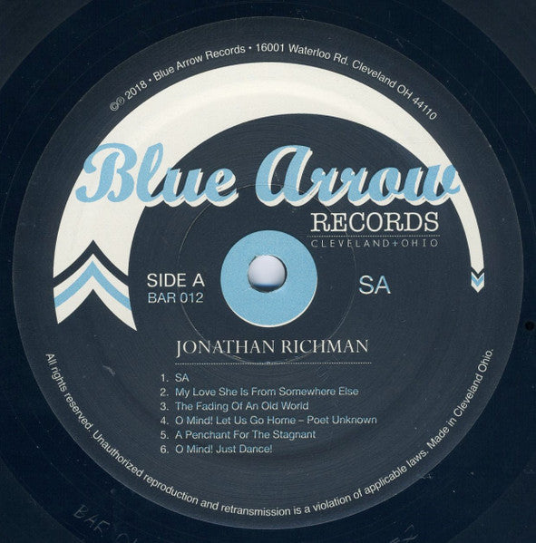JONATHAN RICHMAN (ジョナサン・リッチマン) - SA! (US Limited LP / New)