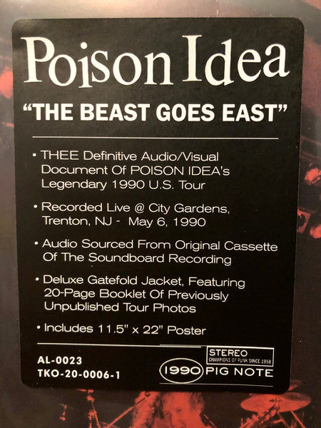 POISON IDEA (ポイズン・アイデア) - The Beast Goes East (US 800 Ltd.Black Vinyl LP/ New)