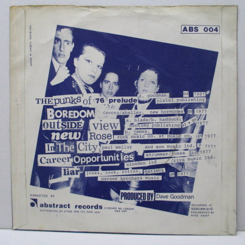 FRIENDLY HOPEFULS, THE - The Punks Of 76 (UK Ltd.Red 7")