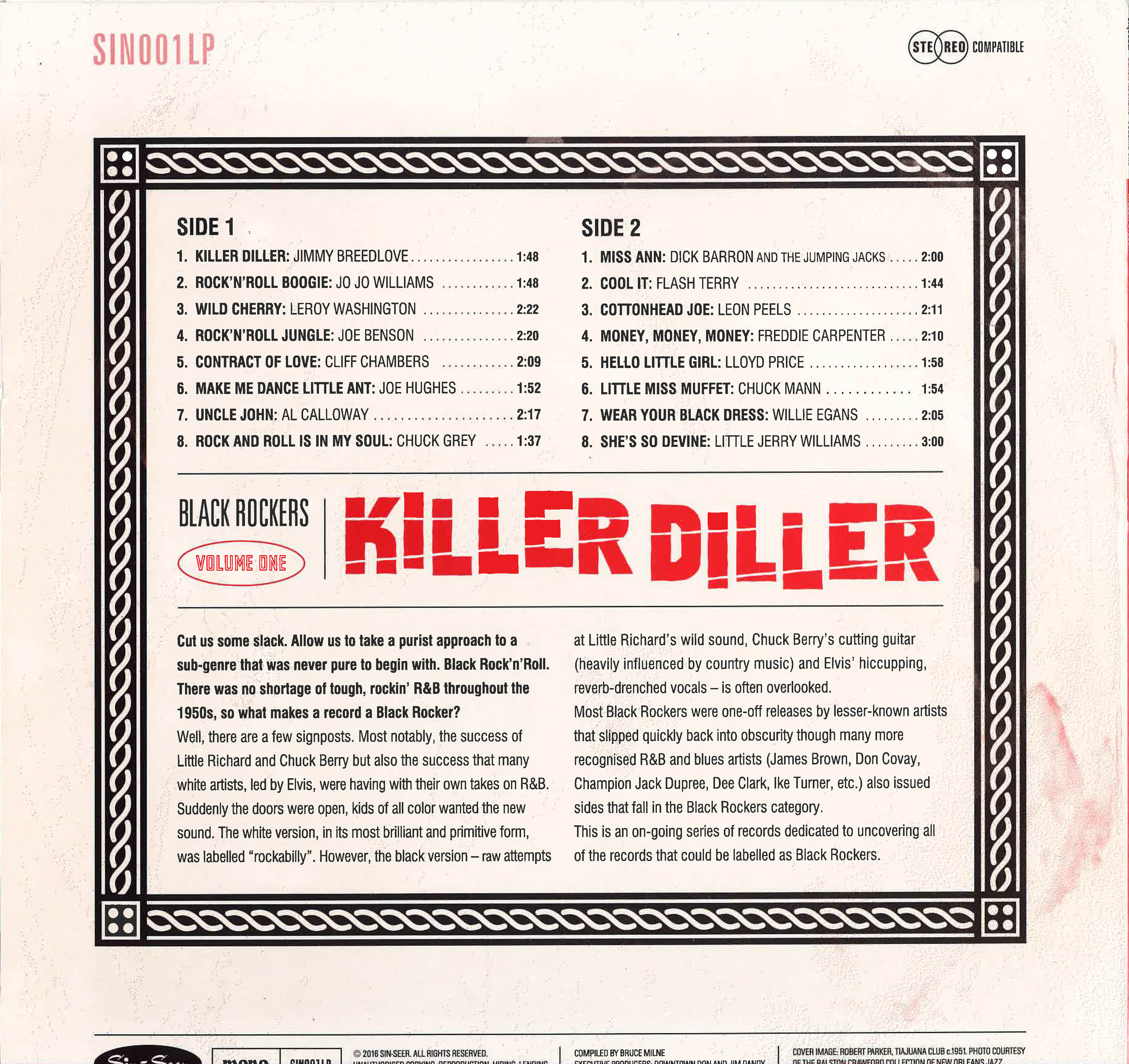 V.A. (s-60s ブラックロッカーコンピ) - Killer Diller: Black Rockers VOL.1 (OZ 限定プレス LP/New)