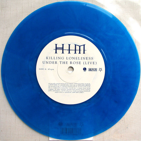 HIM (ヒム)  - Killing Loneliness (UK 限定ブルーヴァイナル 7"+ステッカー付きPVC/廃盤 NEW)